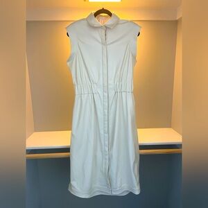 House of Harlow 1960 Vegan Leather Arctic Wolf (white) Button Down Dress